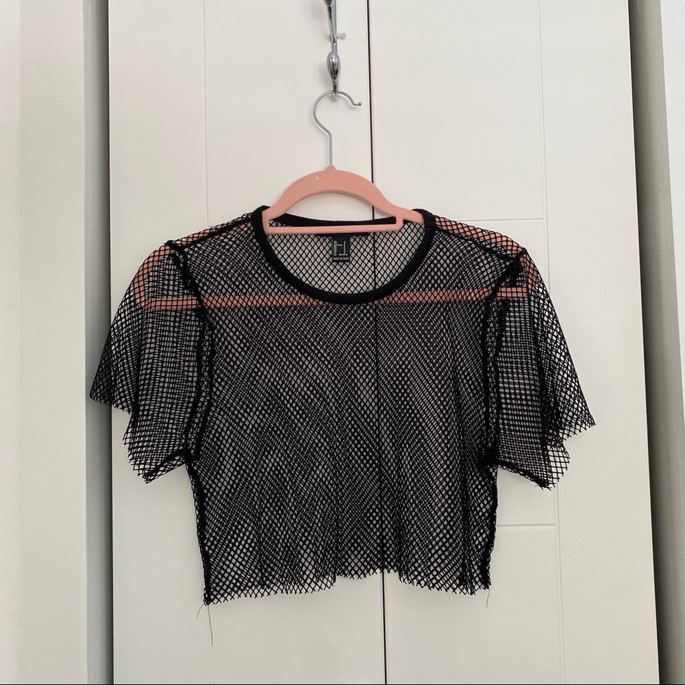Fishnet crop top
